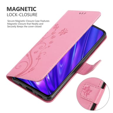 Realme 5 / 5i / 6i / C3 Plånboksfodral Skal (Rosa)