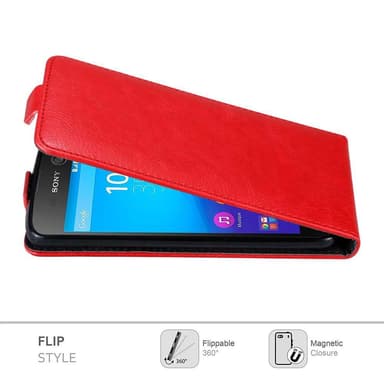 Sony Xperia M5 Flipfodral Skal (Röd)