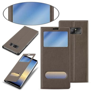 Samsung Galaxy NOTE 8 Plånboksfodral Skal (Brun)