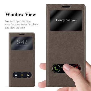 Samsung Galaxy NOTE 8 Plånboksfodral Skal (Brun)