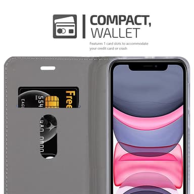 iPhone 11 Plånboksfodral Skal (Grå)