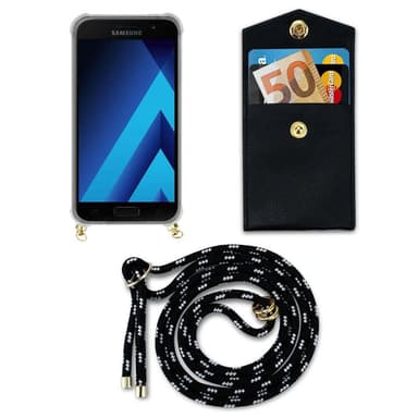 Samsung Galaxy A3 2017 Skal Fodral Kedja (Svart)