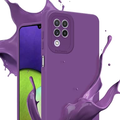 Samsung Galaxy A22 4G Skal Fodral Case (Lila)