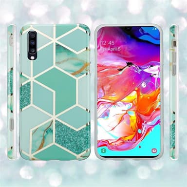 Samsung Galaxy A70 / A70s Plånboksfodral Skal (Grön)