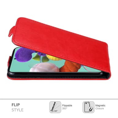Samsung Galaxy A51 5G Flipfodral Skal (Röd)