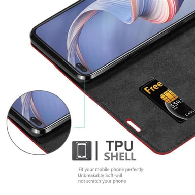 Oppo A92s Skal Fodral Case (Röd)
