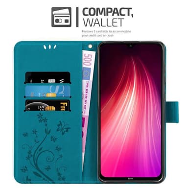 Xiaomi RedMi NOTE 8 Plånboksfodral Skal (Blå)