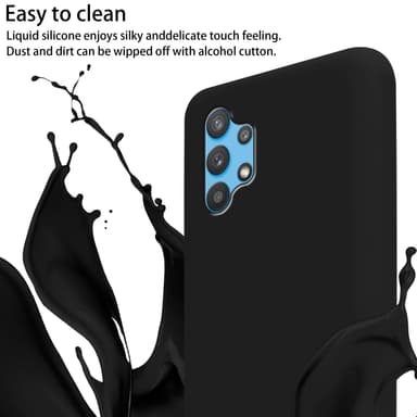 Samsung Galaxy A32 4G Skal Fodral Kedja (Svart)