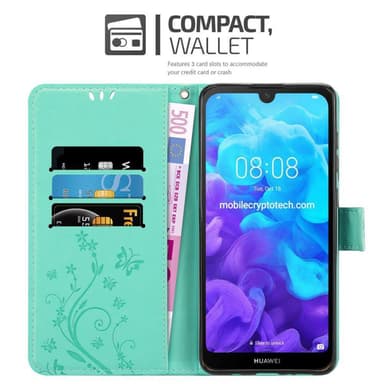 Huawei Y6 PRO 2019 Plånboksfodral Skal (Turkos)