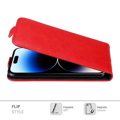 iPhone 14 PRO Flipfodral Skal (Röd)