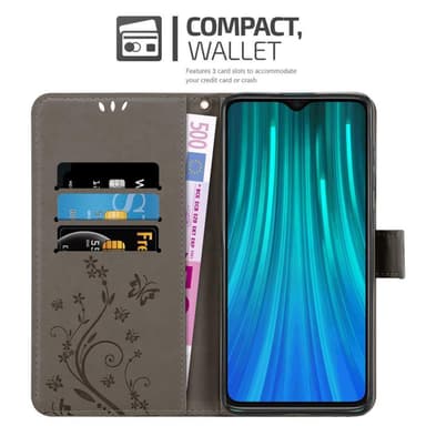 Xiaomi RedMi NOTE 8 PRO Plånboksfodral Skal (Grå)