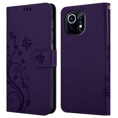 Xiaomi Mi 11 5G Plånboksfodral Skal (Lila)