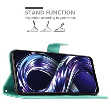 Realme 8i / Narzo 50 4G Plånboksfodral Skal (Turkos)
