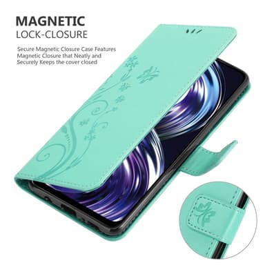 Realme 8i / Narzo 50 4G Plånboksfodral Skal (Turkos)