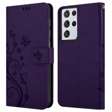 Samsung Galaxy S22 ULTRA Plånboksfodral Skal (Lila)