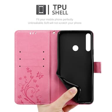 Huawei P40 LITE E Plånboksfodral Skal (Rosa)