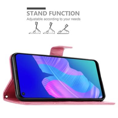 Huawei P40 LITE E Plånboksfodral Skal (Rosa)