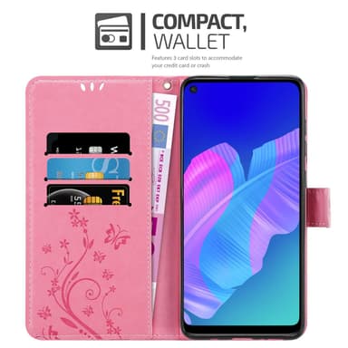 Huawei P40 LITE E Plånboksfodral Skal (Rosa)