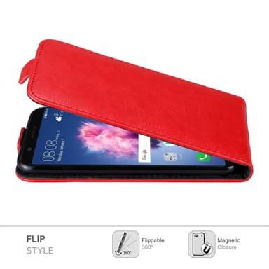 Huawei P SMART 2018 / Enjoy 7S Flipfodral Skal (Röd)