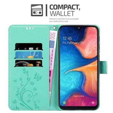 Samsung Galaxy A10e / A20e Plånboksfodral Skal (Turkos)