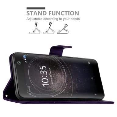 Sony Xperia XA2 Plånboksfodral Skal (Lila)