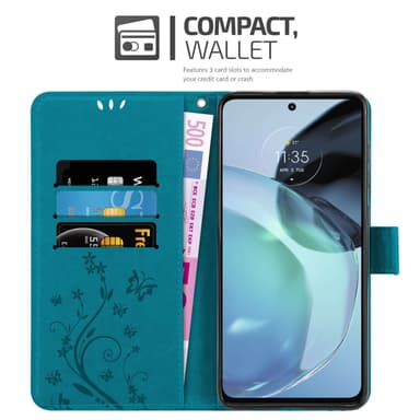 Motorola MOTO G72 Plånboksfodral Skal (Blå)