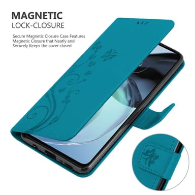 Motorola MOTO G72 Plånboksfodral Skal (Blå)