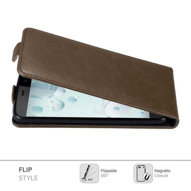 HTC U PLAY Flipfodral Skal (Brun)