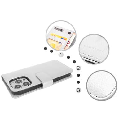 iPhone 13 PRO Plånboksfodral Skal (Vit)