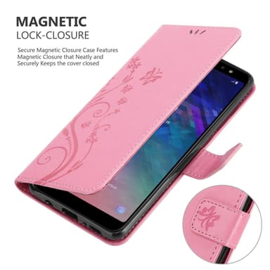 Samsung Galaxy A6 PLUS 2018 Plånboksfodral Skal (Rosa)