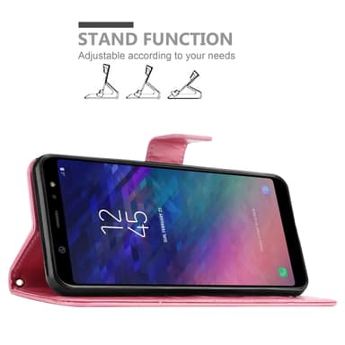 Samsung Galaxy A6 PLUS 2018 Plånboksfodral Skal (Rosa)