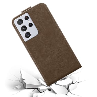 Samsung Galaxy S22 ULTRA Flipfodral Skal (Brun)