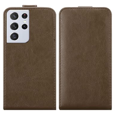 Samsung Galaxy S22 ULTRA Flipfodral Skal (Brun)