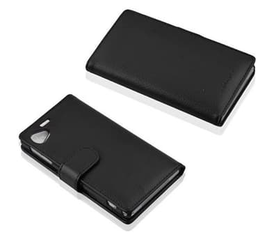 Skal Sony Xperia Z1 COMPACT Plånboksfodral (Svart)