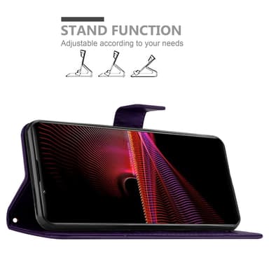 Sony Xperia 1 III Plånboksfodral Skal (Lila)