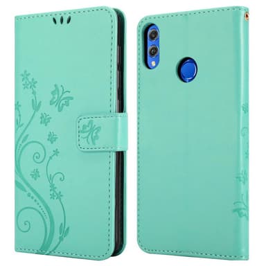 Honor 8X Plånboksfodral Skal (Turkos)