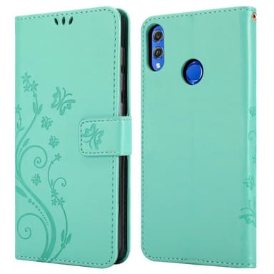 Honor 8X Plånboksfodral Skal (Turkos)