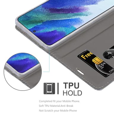Samsung Galaxy S22 PLUS Plånboksfodral Skal (Grå)