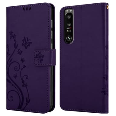 Sony Xperia 1 III Plånboksfodral Skal (Lila)