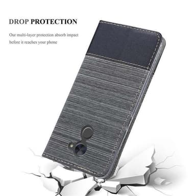 Huawei Enjoy 7 PLUS Plånboksfodral Skal (Grå)