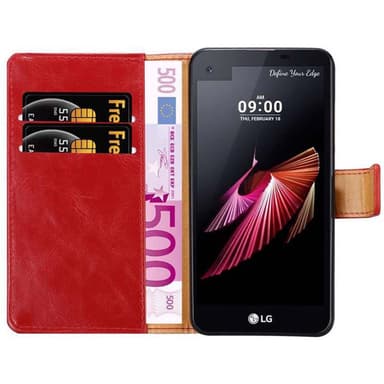LG X SCREEN Plånboksfodral Skal (Röd)
