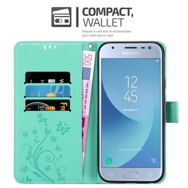 Samsung Galaxy J3 2017 Plånboksfodral Skal (Turkos)