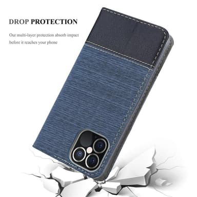 iPhone 12 PRO MAX Plånboksfodral Skal (Blå)