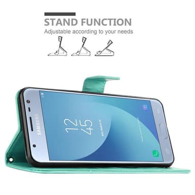 Samsung Galaxy J3 2017 Plånboksfodral Skal (Turkos)