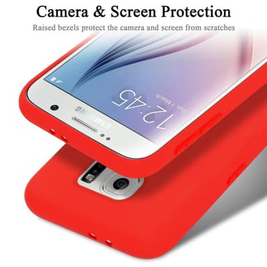 Samsung Galaxy S6 Skal Fodral Case (Röd)