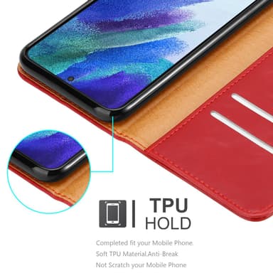 Samsung Galaxy S22 Plånboksfodral Skal (Röd)