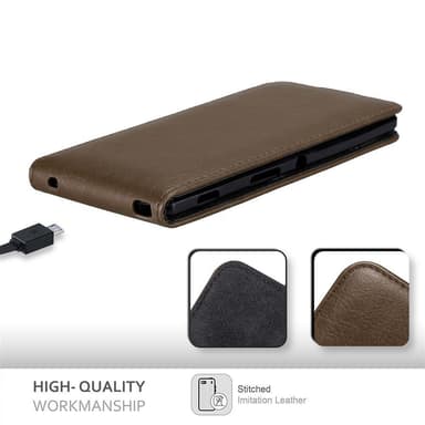 Sony Xperia T3 Flipfodral Skal (Brun)