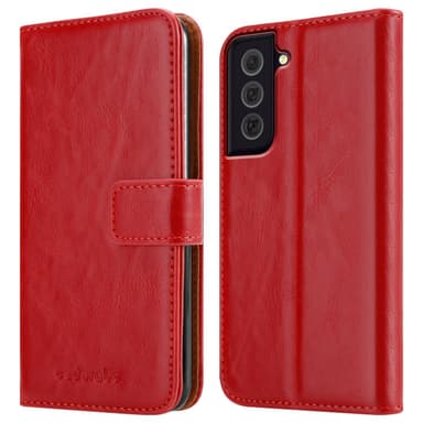 Samsung Galaxy S22 Plånboksfodral Skal (Röd)