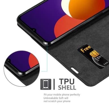 Samsung Galaxy A12 / M12 Skal Fodral Case (Svart)