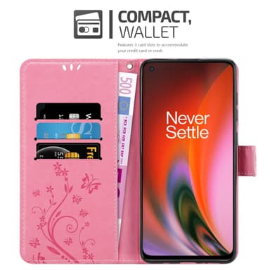 OnePlus Nord 2 5G Plånboksfodral Skal (Rosa)